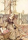 Arthur Rackham Paintings - Mother Goose Bye Baby Bunting by Arthur Rackham